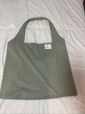 Sage Green Shoulder Halter top #121